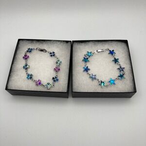 Unbranded Bracelet Women's Silver Tone Multicolor Flower Star Costume‎ Jewelry